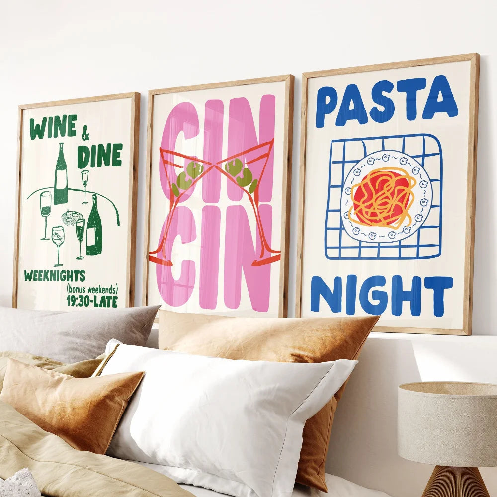 Bold Bistro Prints – Retro Maximalist French Food & Drink Posters
