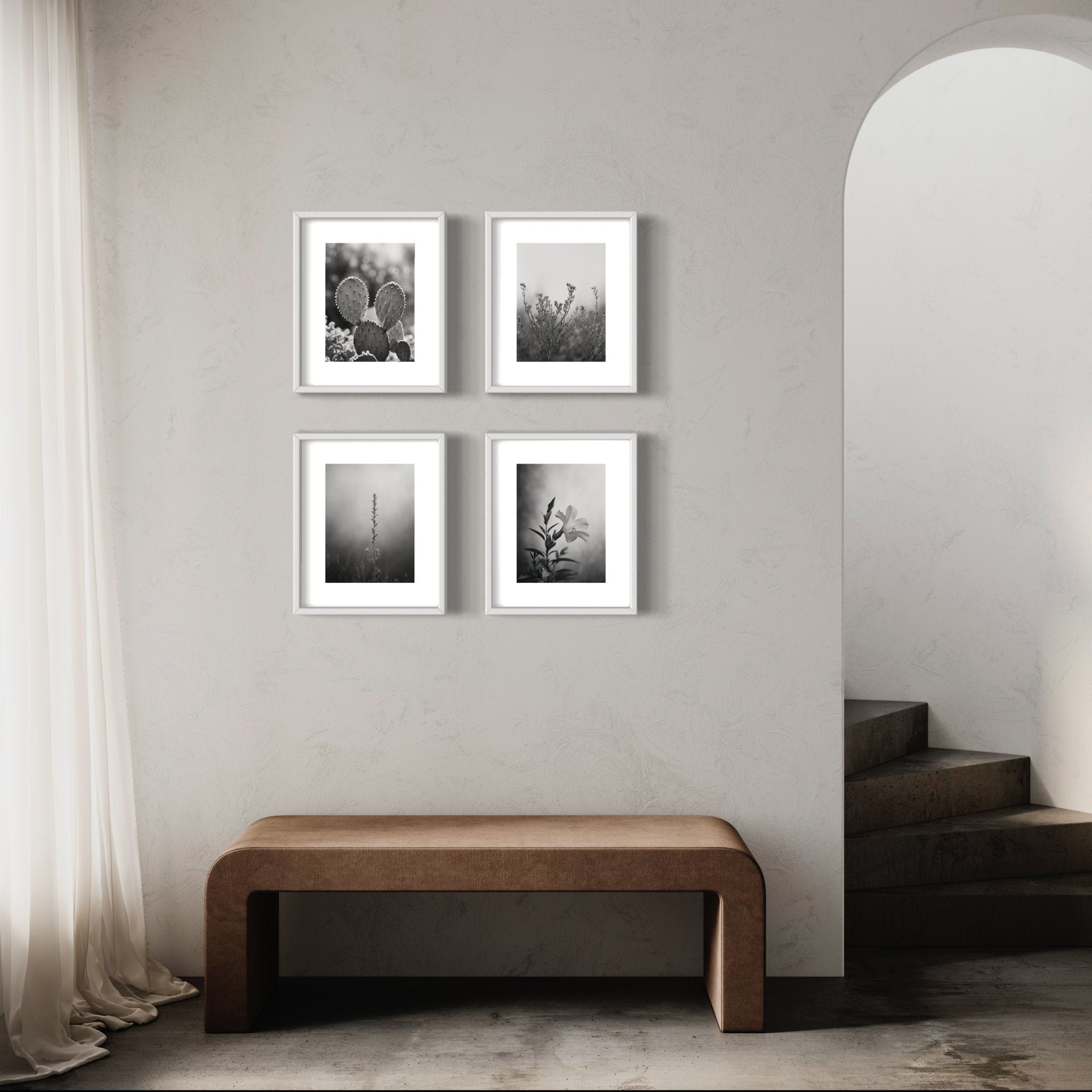 Desert Flower Black & White Prints, Set of 15 - Best Coast Prints
