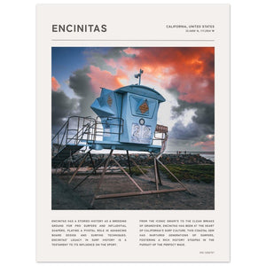 Encinitas Surfing History Print - California Coastal Wall Art, Surf Poster, California Beach Decor, Surfing History,Ideal Gift for Surfers - Best Coast Prints