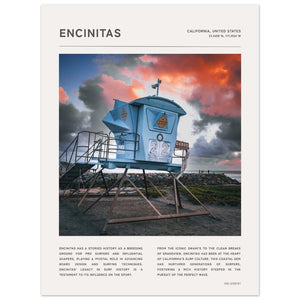 Encinitas Surfing History Print - California Coastal Wall Art, Surf Poster, California Beach Decor, Surfing History,Ideal Gift for Surfers - Best Coast Prints