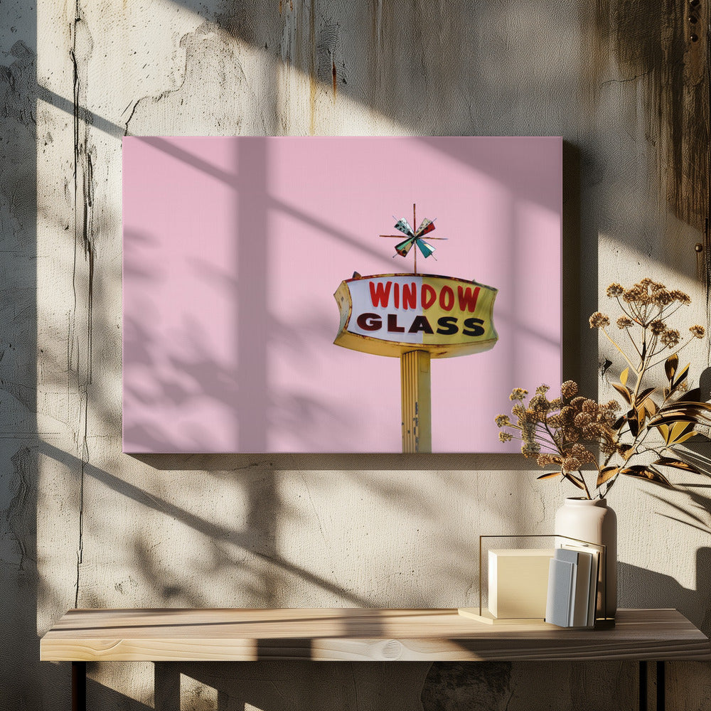 Atomic Pink Starburst Vintage Sign