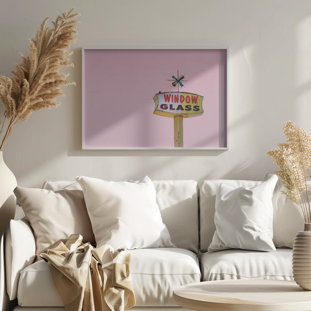 Atomic Pink Starburst Vintage Sign
